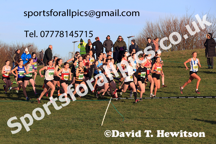 Womens under-17s and under-20s 2024 NECAA Cross Country Champs., Temple Park, South Shields. Photo: David T. Hewitson/Sports for All Pics